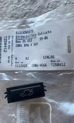BMW X5 E53 Tailgate opening switch 61318365579 T250412 15064566