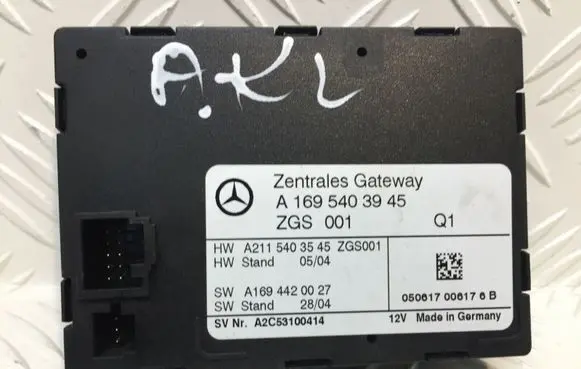 Mercedes-Benz A W169 Gateway control module A1695403945