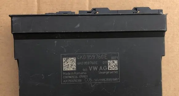 Audi A6 S6 C8 4K Seat control module 4K0959760E