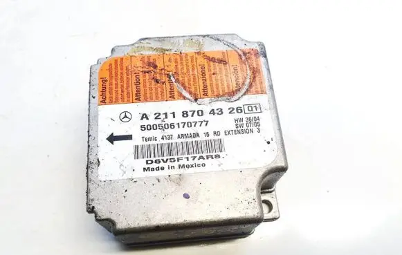 Mercedes-Benz E W211 Airbag control unit/module A2118704326 500506170777