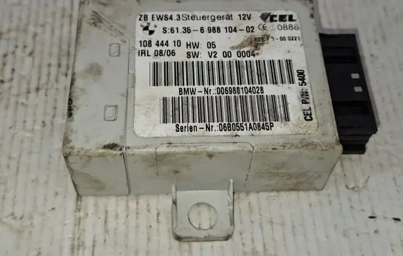 BMW X5 E53 Immobilizer control unit/module 61356988104 10844410 06B0551A0845P
