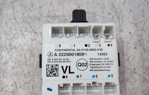 Mercedes-Benz S W222 Door control unit/module A2229001809