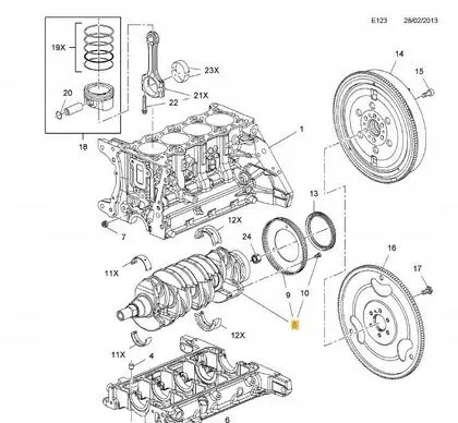 Opel Meriva B Crankshaft 55574335
