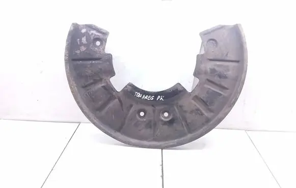 Volkswagen Touareg I Front brake disc dust cover plate 