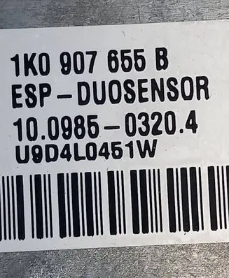 Volkswagen Touran I ESP acceleration yaw rate sensor 1K0907655B 10098503204 09D4L0451W