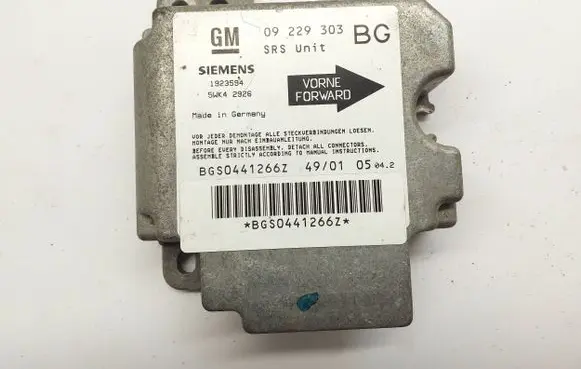 Opel Zafira B Airbag control unit/module 09229303 1923594 5WK42926