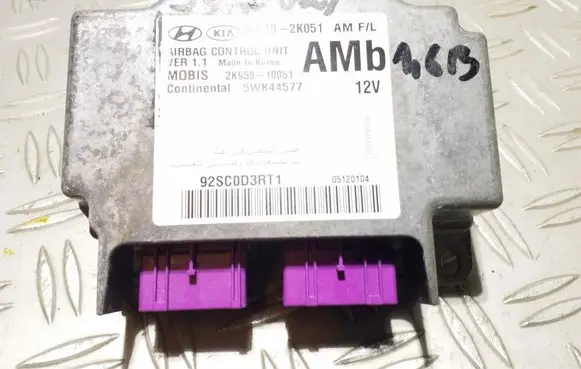 KIA Soul Airbag control unit/module 959102K051 2K95910051 5WK44577