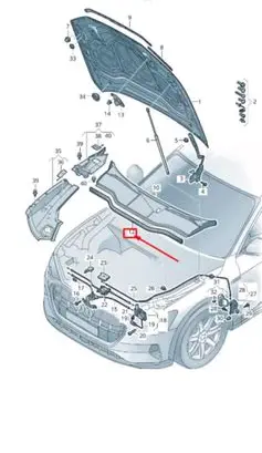 Audi e-tron Engine compartment rubber 4KE823723A