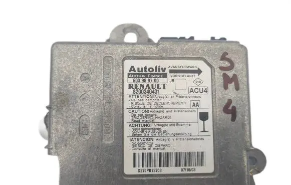 Renault Scenic II - Grand scenic II Airbag control unit/module 8200340431 603989700
