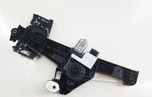 Rear door window regulator with motor