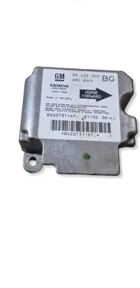 Opel Zafira A Airbag control unit/module 09229303 BGS0731167 330518650