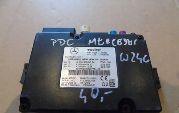Mercedes-Benz B W246 W242 Trunk lid opening control unit A2059000524W246