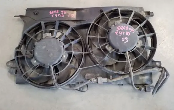 Saab 9-5 Radiator cooling fan shroud 12763570