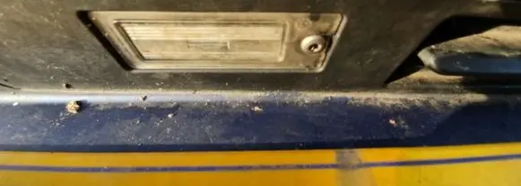 Volvo V70 Number plate light