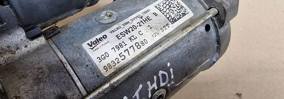 Peugeot 208 II Starter motor 9832577880