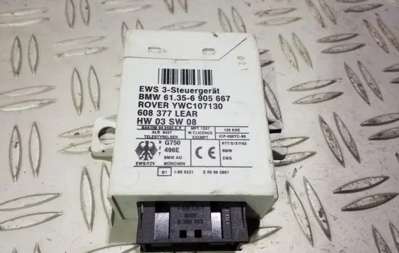 BMW 5 E39 Immobilizer control unit/module 61356905667 YWC107130 HW03SW08