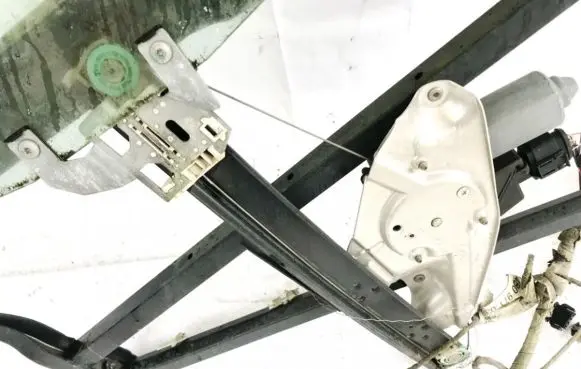Sliding door window regulator with motor