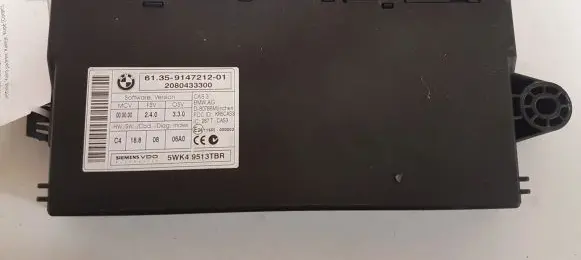 BMW 1 E82 E88 CAS control unit/module 2080433300 9147212 5WK49513