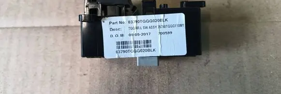 Honda Civic X Quarter vent window switch 83790TG6G020BLK 08052017