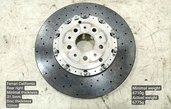 Ferrari California F149 Rear brake disc 257102