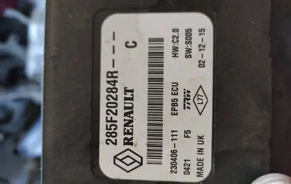 Renault Megane IV Hand brake control module 285F20284R SWS005 230406111