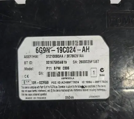 Volvo S80 Bluetooth control unit module 6G9N19C024AH 6G9N-19C024-AH 30786281AA