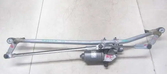 Front wiper linkage and motor