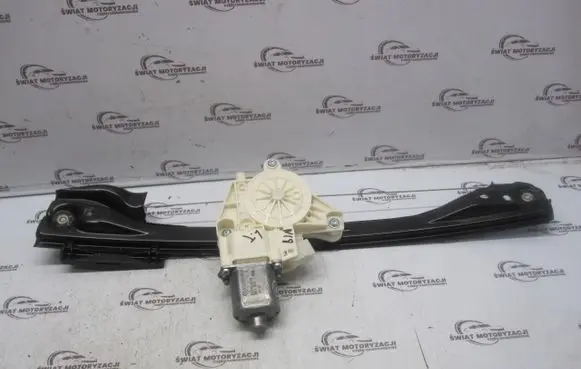Rear door window regulator with motor