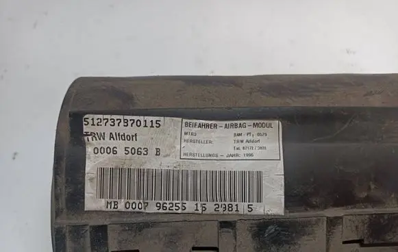 Mercedes-Benz E W210 Passenger airbag 00065063B 512737870115 MB000796259