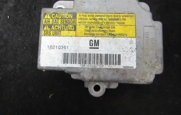 Opel Sintra Airbag control unit/module 16210361 16200403