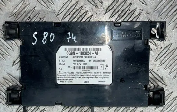 Volvo S80 Bluetooth control unit module 6G9N19C024AL 31210292AA 30786281AA
