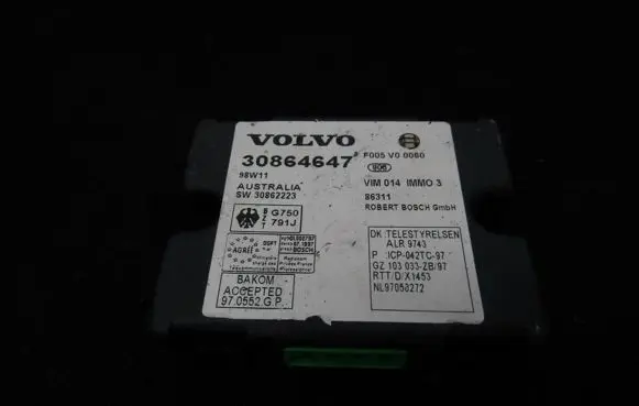 Volvo S40, V40 Immobilizer control unit/module 30864647 sw30862223