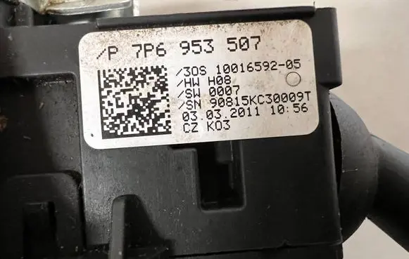 Volkswagen Touareg II Airbag slip ring squib (SRS ring) 7P6953502 1110626803