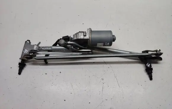 Front wiper linkage and motor