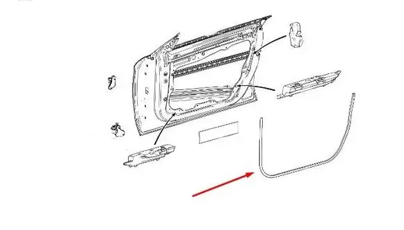 Mercedes-Benz A W176 Front door rubber seal A0007271300