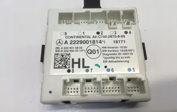 Mercedes-Benz GLC X253 C253 Door control unit/module A22290021814