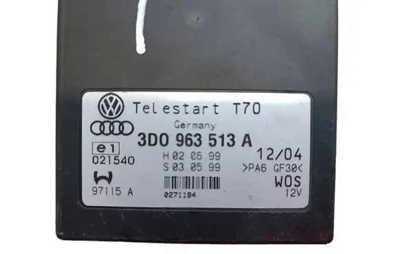 Volkswagen Phaeton Auxiliary heating control unit/module 3D0963513A 021540