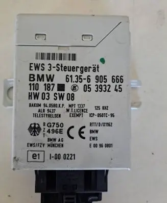 BMW 5 E39 Immobilizer control unit/module 61356905666 110187 05393245