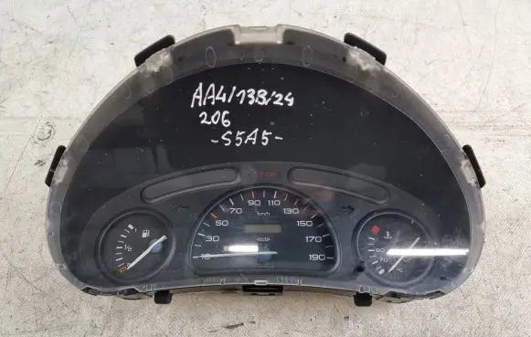 Peugeot 206 Speedometer (instrument cluster) 9641573380