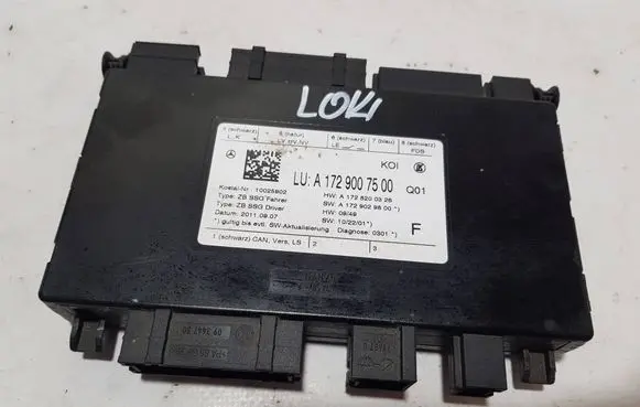 Mercedes-Benz SLK R172 Seat heating relay 1729007500BGG 1729007500