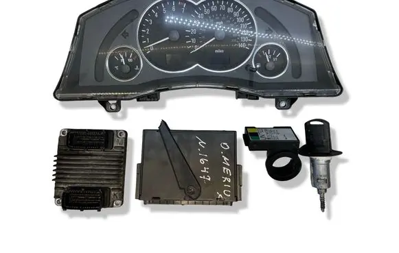 Opel Meriva A Engine ECU kit and lock set 12230554 13173385 13173385YA