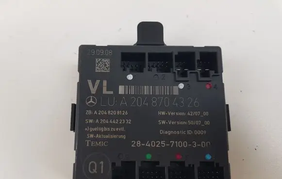 Mercedes-Benz C W204 Door control unit/module A2048704326