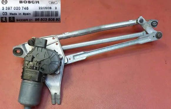 Peugeot 207 CC Front wiper linkage and motor 9650380880