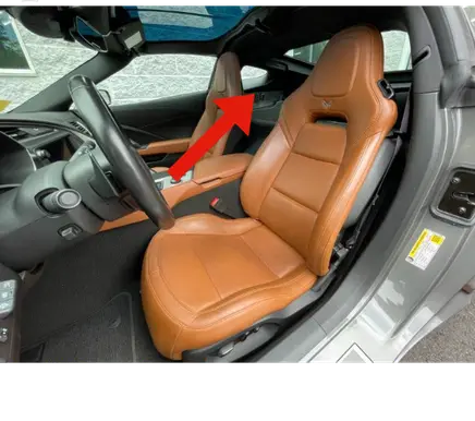 Chevrolet Corvette C7 (B) pillar trim (top) 941182AC 0000000000452 10062014191153