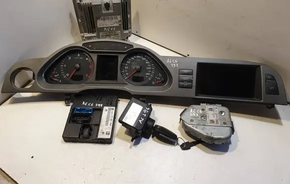 Audi A6 S6 C6 4F Engine ECU kit and lock set 4F0910401L 4F0907289E
