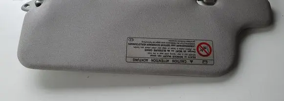 Toyota Yaris Sun visor