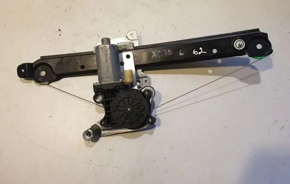 Rear door window regulator with motor