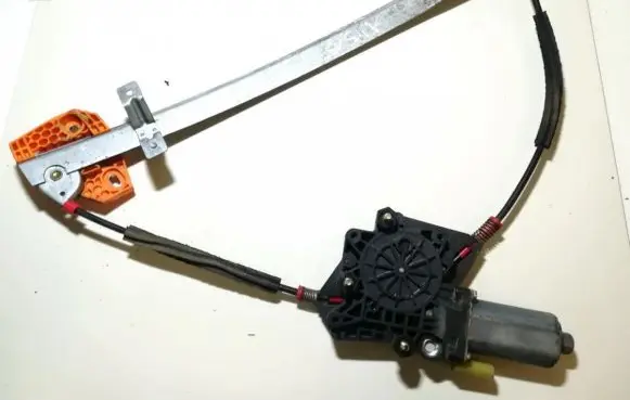 Sliding door window regulator with motor
