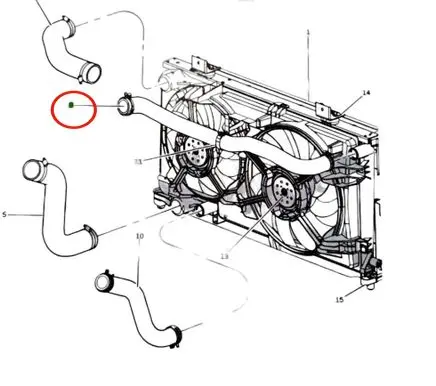 Chrysler Voyager Engine coolant pipe/hose 04881145AB 4881145AB