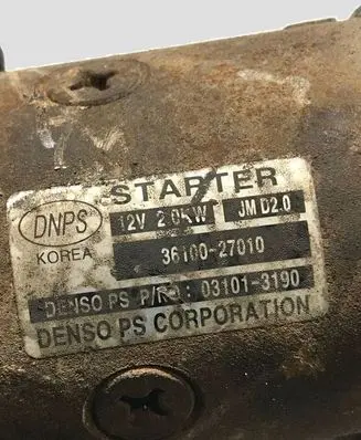 Hyundai Tucson JM Starter motor 3610027010 031013190